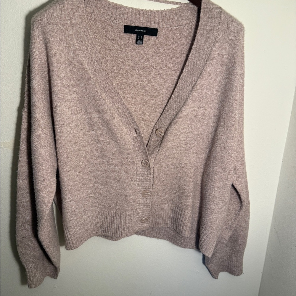 Vero Moda Cozy Beige Cardigan Sweater